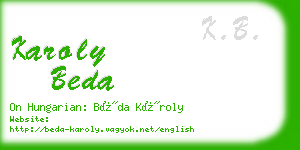karoly beda business card